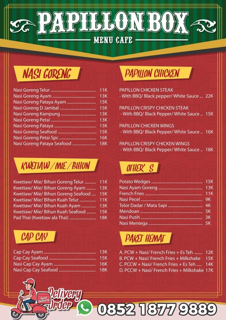 MENU PAPILLONBOX MAKANAN